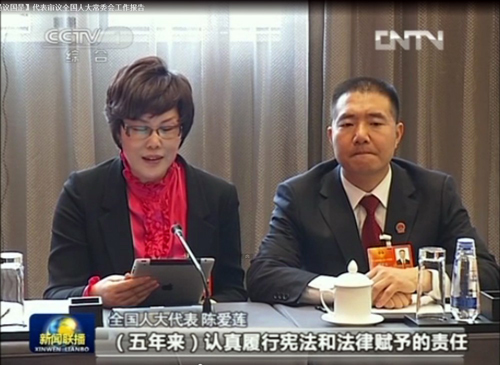 央視新聞聯播:人大代表議國是